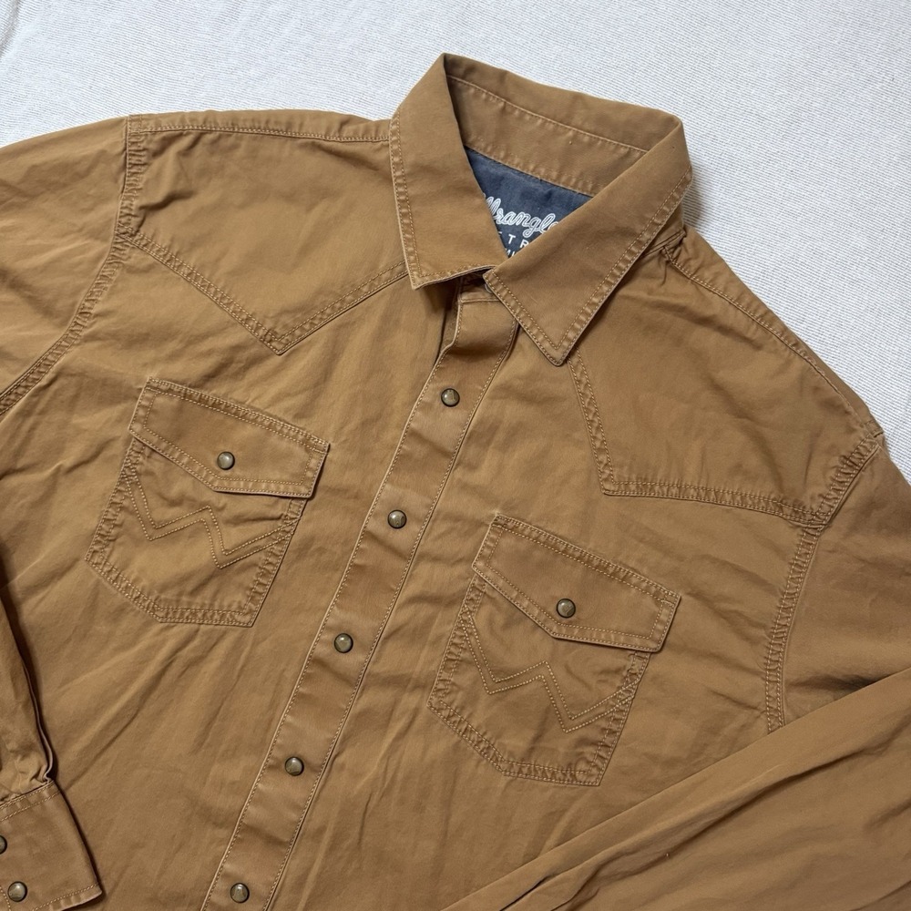 Wrangler Retro Pearl Snap Western Cowboy Rodeo Shirt Mens XL - Picture 2 of 11